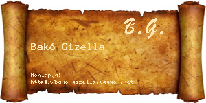 Bakó Gizella névjegykártya