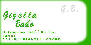gizella bako business card