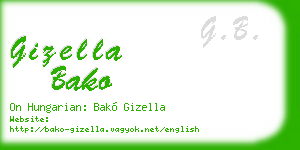 gizella bako business card